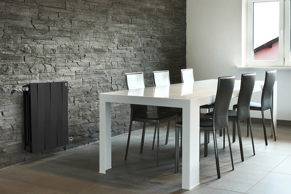 Радиатор биметаллический Royal Thermo PianoForte Noir Sable (черный)  - 12 секций sun-id-646089 - Вид №2