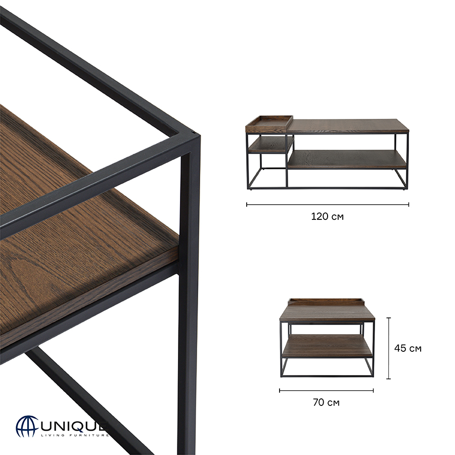 43353020 Столик кофейный , rivoli, 120х70 см Unique Furniture  - Вид №12