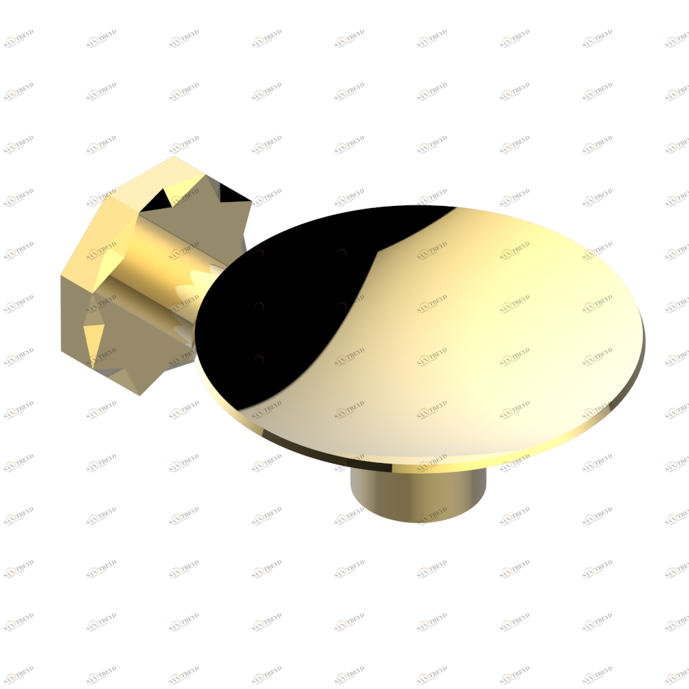 U2L-546 Мыльница настенная Ø 100 мм Thg-paris Nihal porcelaine bleue Золото U2L-546 CAT.F