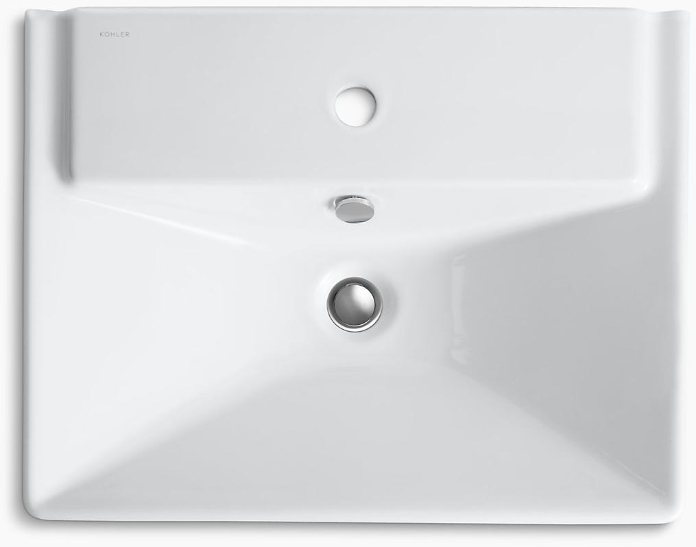 K-5150-1-96 Подвесная раковина настенная прямоугольная Kohler  бежевая  - Вид №2