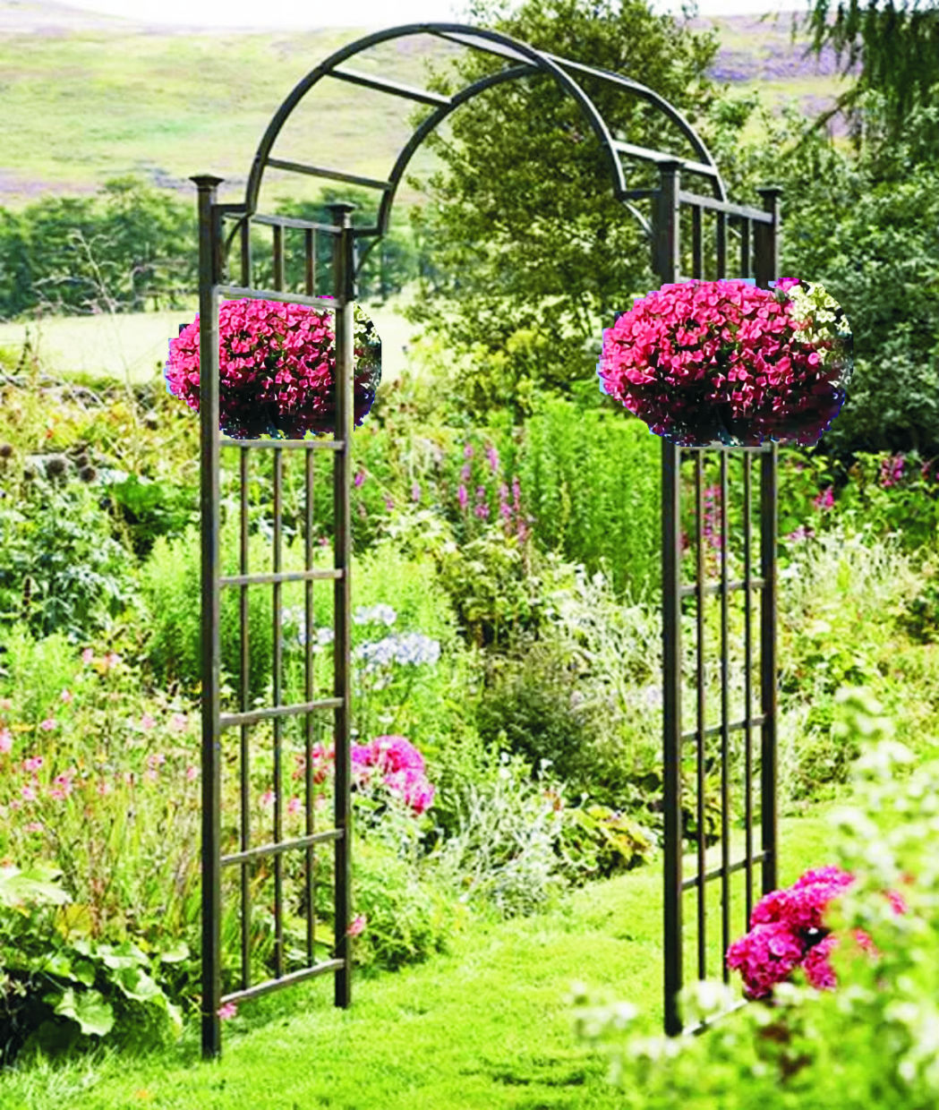 GOR2.01-AR.DP ГОРДОН c 2 кашпо, арка парковая LAB.Space  - Вид №2