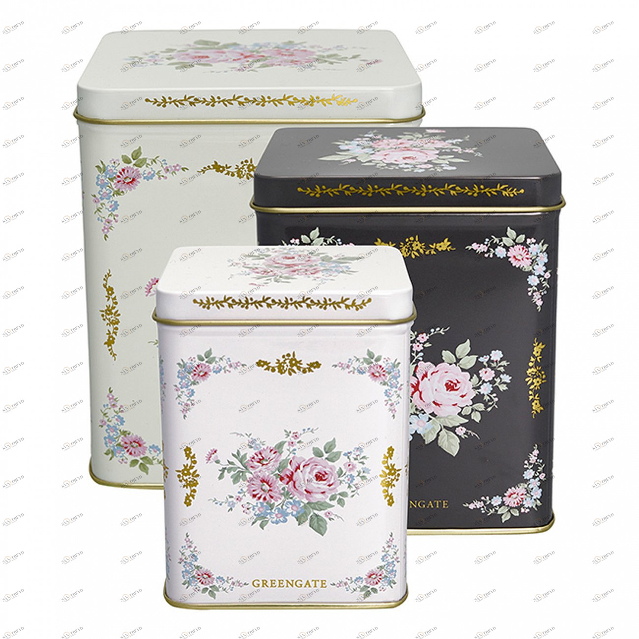 Набор из 3-х банок "Marley white" LE-VILLAGE СОВРЕМЕННЫЙ 221954 Белый 