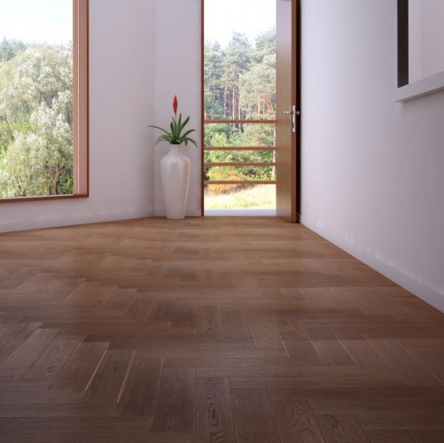 Паркет Ёлка Marco Ferutti Hermitage Клауд Дуб Любая на выбор с брашью (Текстурированная) 610х122 мм 2600700112 - Вид №7