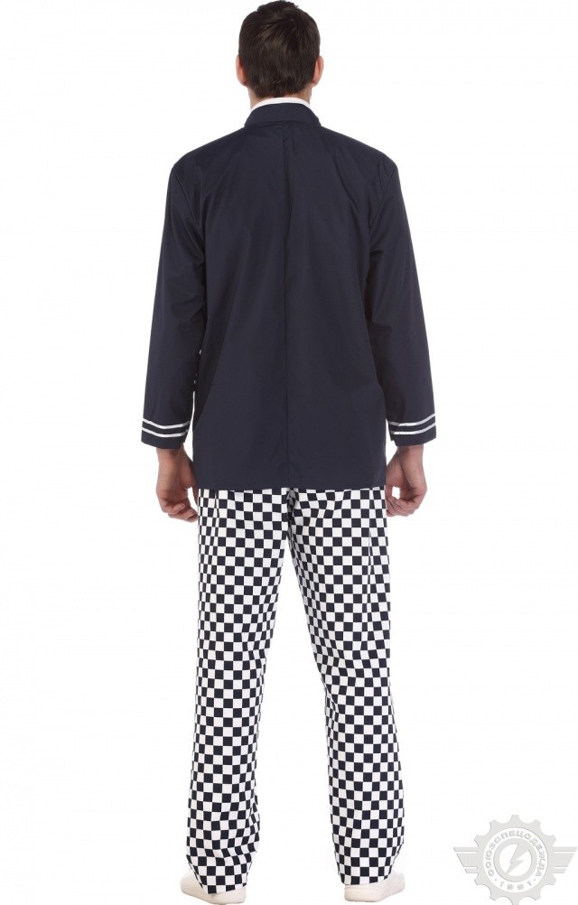 64695 Куртка поварская "Люкс-Лайт" темно-синяя  Повар  размер 40-42/158-164 Спецодежда  - Вид №5