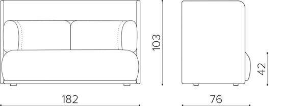 SH200H 2 seater sofa True Design Sho - Вид №1