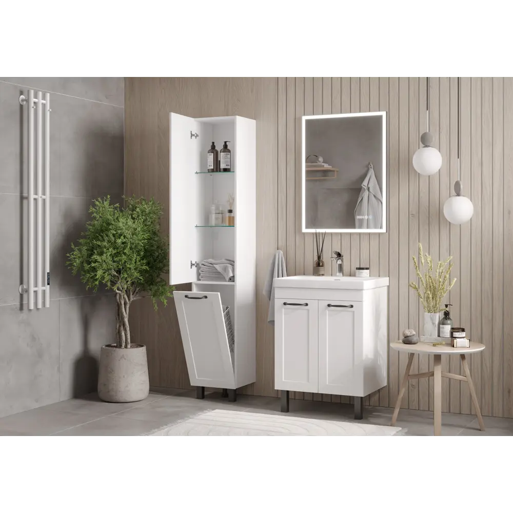 Тумба под раковину напольная Гала 60x56x47.6 см цвет белый Santreyd STLM-2128265 - Вид №13