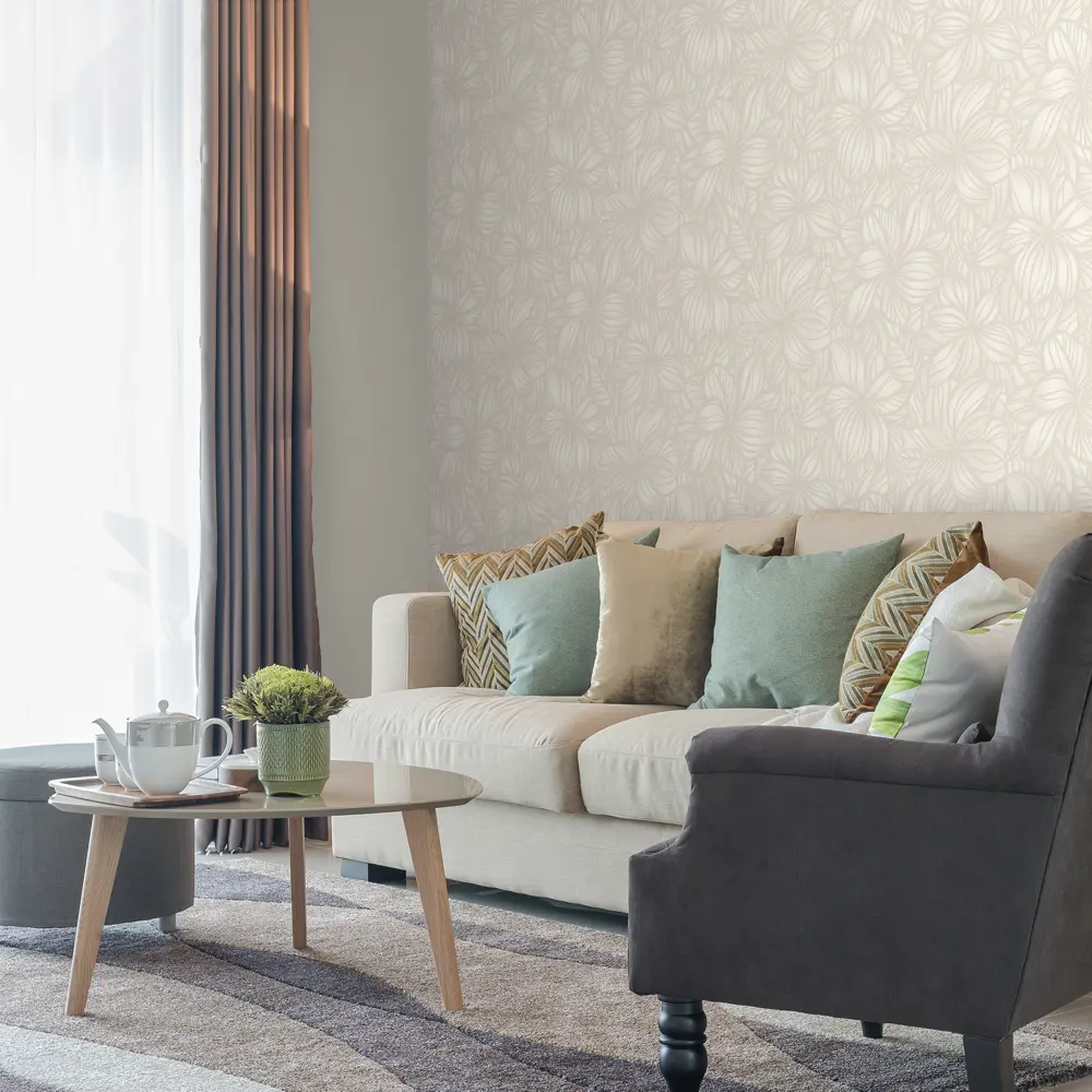 Обои флизелиновые Ateliero Paradise бежевые 1.06 м 889312 STLM-2104879 - Вид №3