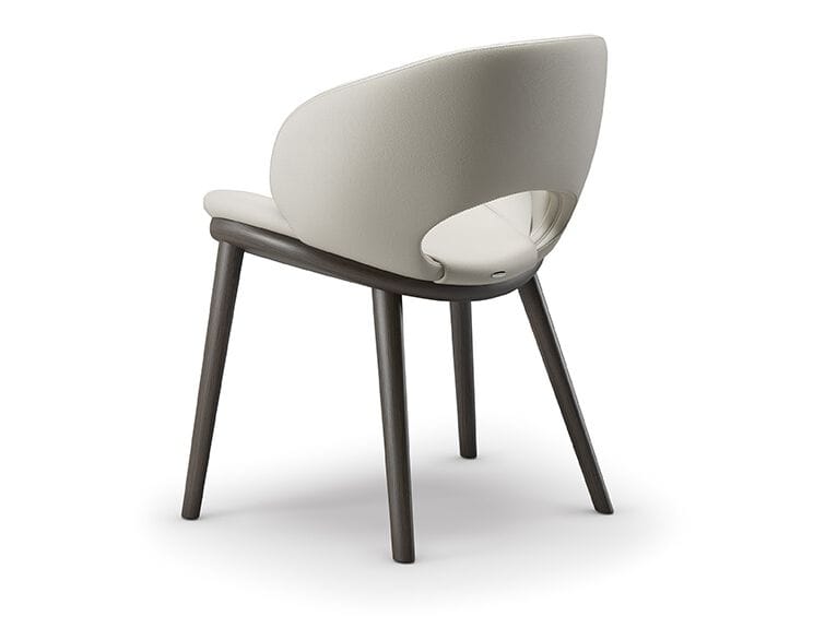 Кожаный мягкий стул с деревянной основой Cattelan italia Миранда ARCH-00145637 - Вид №1