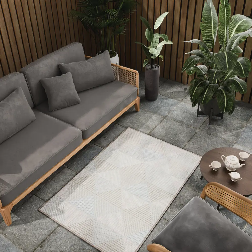 Циновка Дели 80x120 см полипропилен 84218_53311 цвет бирюзовый ROYALTAFT STLM-2082797