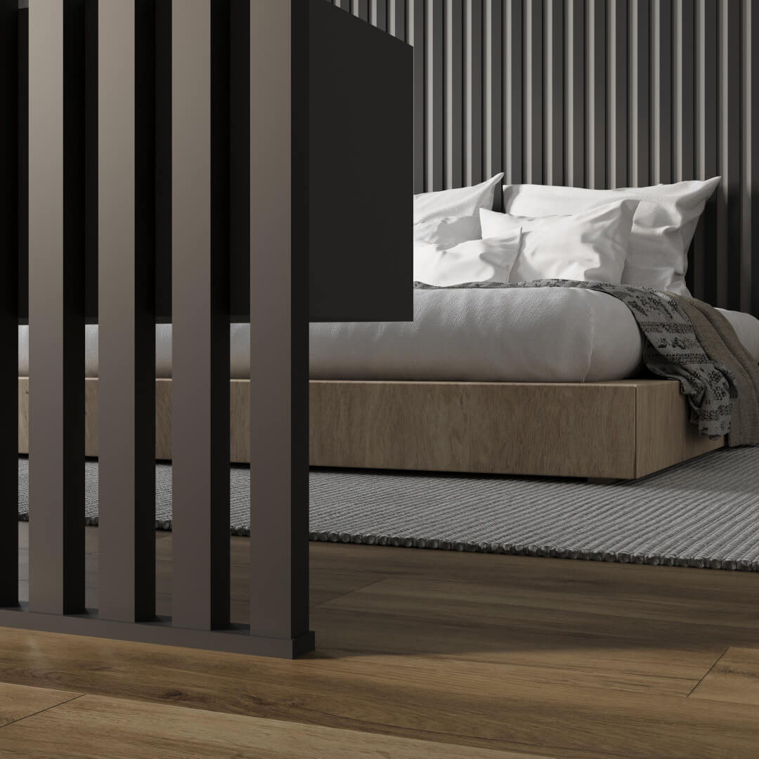 Интерьерная рейка МДФ STELLA Бриона Black Edition 16*40*2700 (уп.8шт.) Standart STSR-802 - Вид №7