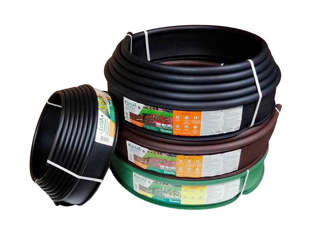 Садовый бордюр "Канта PRO", чёрный ГеоПластБорд GPBST-57 - Вид №2