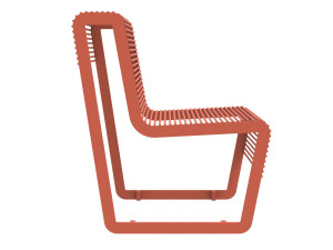 Оцинкованная стальная скамья со спинкой