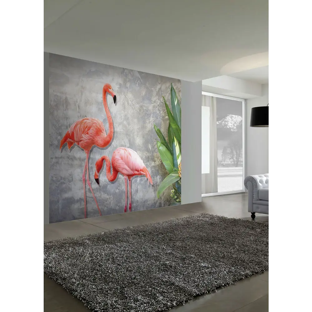 Фотообои «Фламинго» 3D флизелиновые 300x270 см L12-979 82912494 STLM-2101677 FBRUSH 3D FLIZART - Вид №2