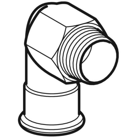 GEBERIT 33834 Переходной угольник Geberit Mapress из нержавеющей стали 90°, с наружной резьбой  - Вид №1