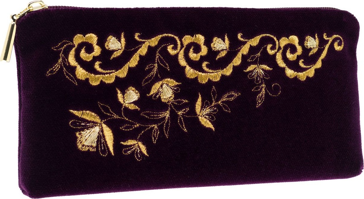 10660398 Торжокские золотошвеи Очечник "Фиалка" бархат Разм. 10*19*2 Мод. 249-1 Бархат 
