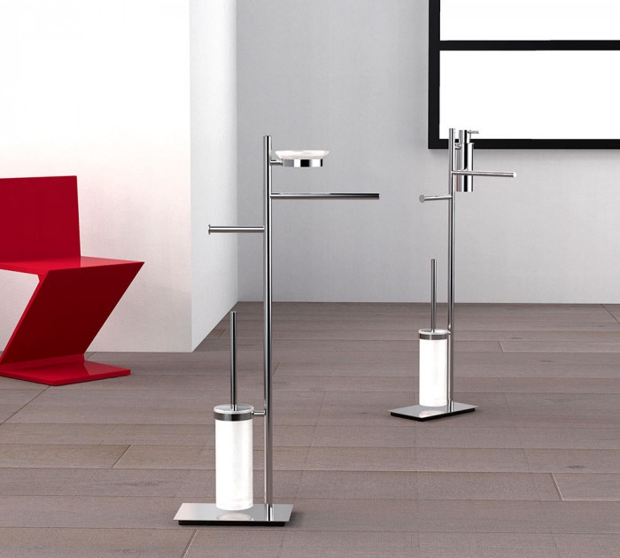 B9903 Стойка напольная с ёршиком, мыльницей и держателями COLOMBO SQUARE Colombo Design - Вид №2