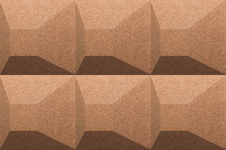 310 110 000 Пробковая 3D-плитка для стен Aztec GRANORTE 3DForms