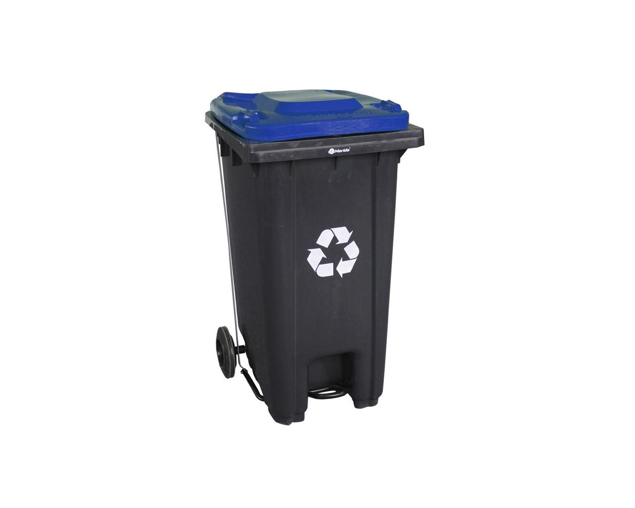 KJS412 Мусорный бак СЕРЫЙ, на колесах, с педальным управлением, 120 л, без крышки Merida  - Вид №4