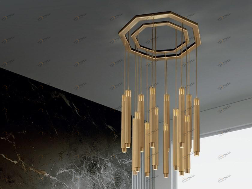 Euroluce Lampadari Светодиодная металлическая люстра Castel sun-id-1478397