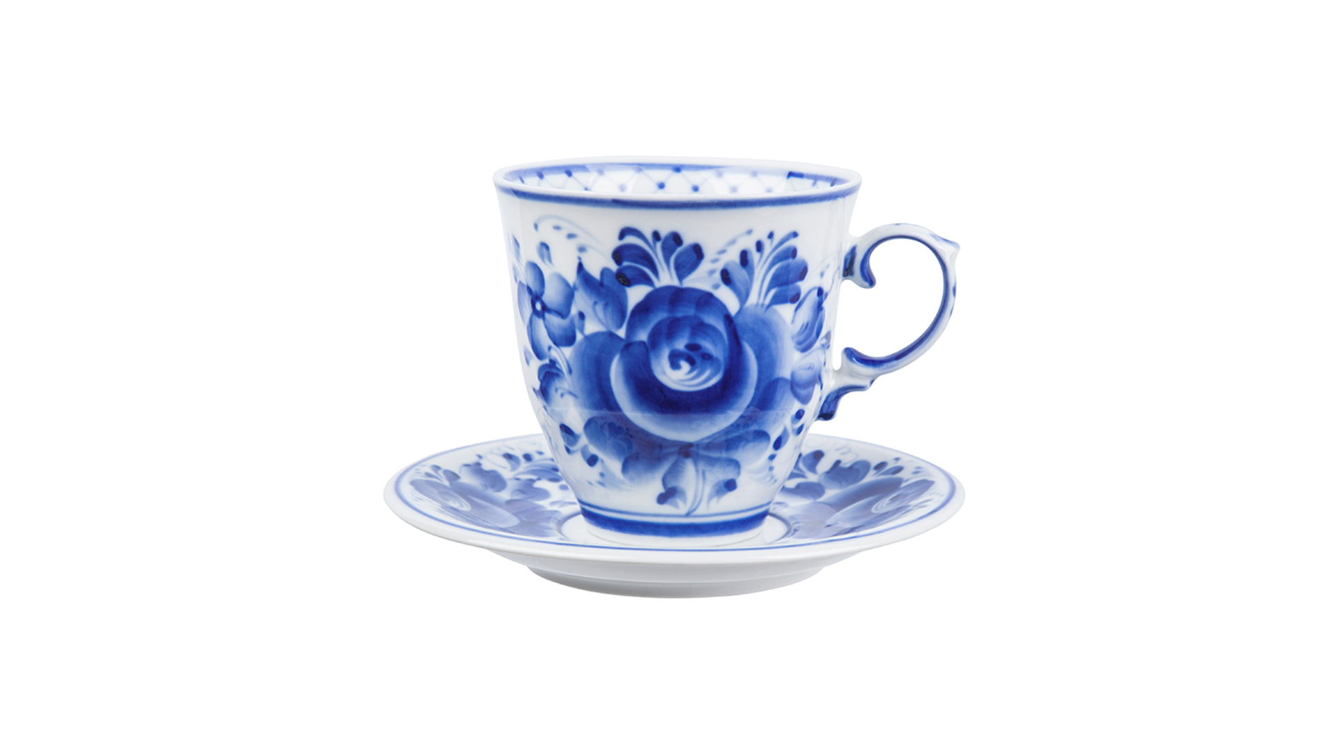 10617055 Гжельский фарфоровый завод Чайная пара "Чародейка" нр (авт.работа)  - Вид №4