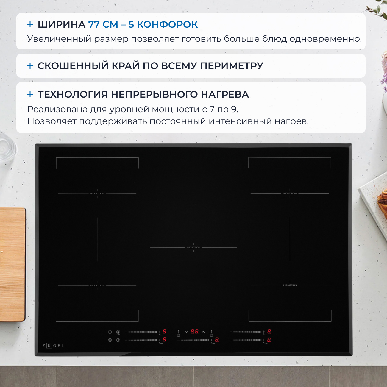 9175446 Индукционная варочная поверхность ZUGEL ZIH617B STDN-0063070 - Вид №19