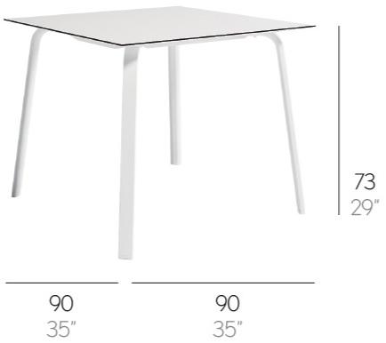 GANDIABLASCO Квадратный садовый стол Stack sun-id-1480597 - Вид №3
