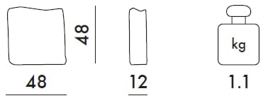 Наружная ткань съемная квадратная подушка Kartell Plastics ARCH-00062073 - Вид №36