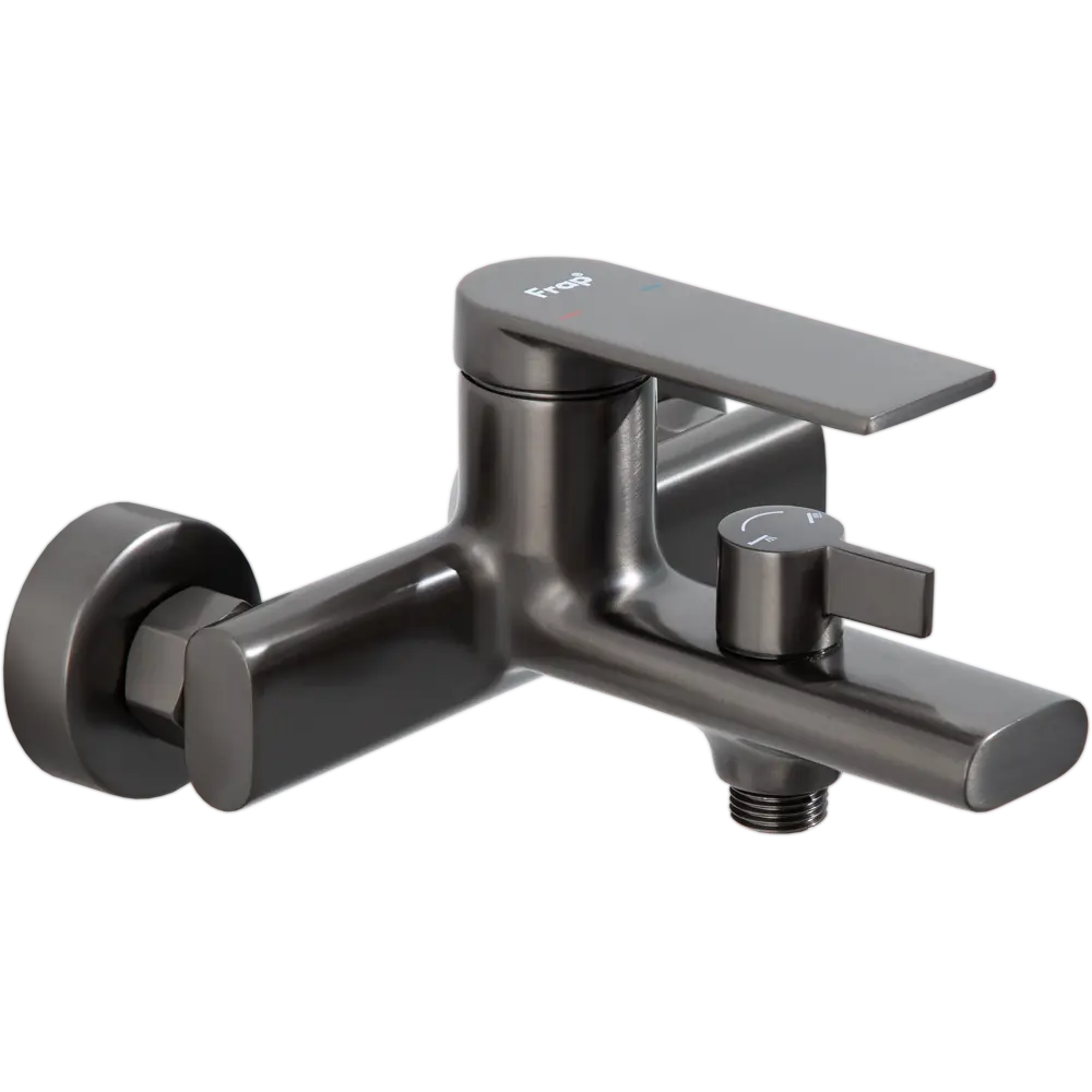 Смеситель для ванны Frap Arne однорычажный на ванну с лейкой и шлангом цвет графит STLM-2099106 - Вид №1
