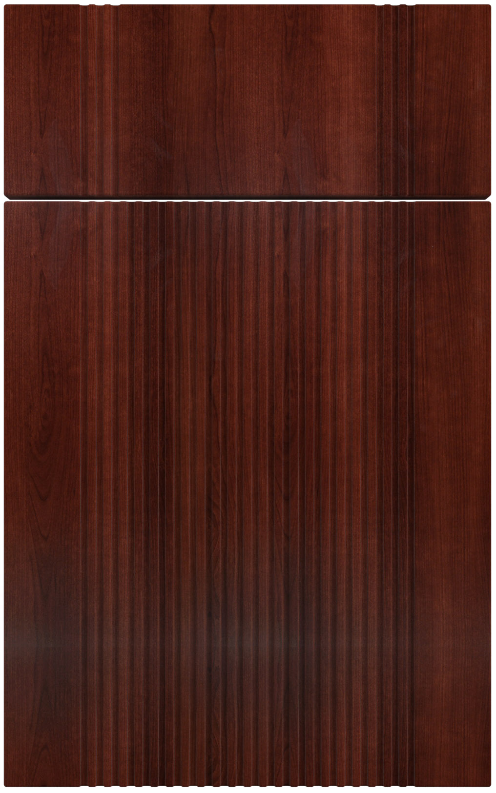 Фасады для кухни Модерн Фрезеровка «Риффель» Вишня Шираз №168 SIDAK SIST600-13322