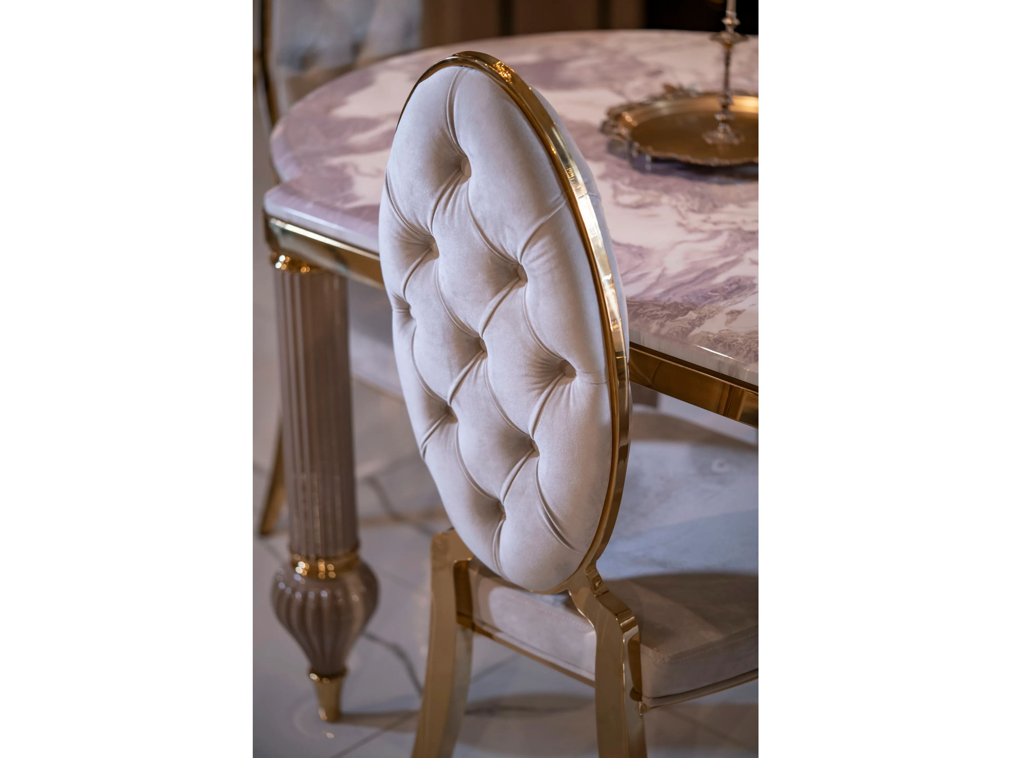 Мягкий стул из ткани с высокой спинкой Zebrano Elsiyum ARCH-00041033 - Вид №5