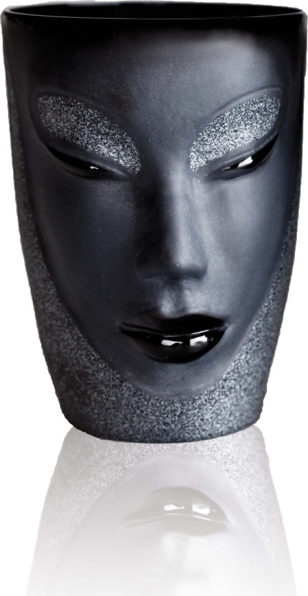 10663731 MALERAS Набор стаканов из чёрного хрусталя "Кубик и Электра", Объём 400 мл./500 мл., Высота – 125 мм./115 мм 