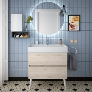 23327 SALGAR Мебель для умывальника FUSSION LINE 800 2 ящика NATURAL 797 x 540 x 450 мм Естественный