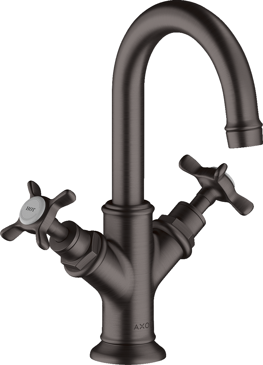 16505340 Смеситель для раковины 160, 2 ручки, с поперечными ручками, для умывальников со сливным гарнитуром AXOR MONTREUX