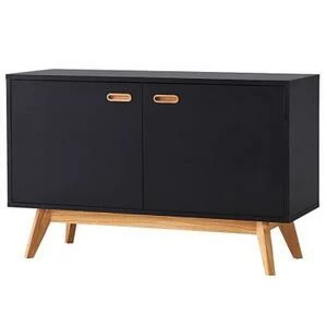 Сервант Tenzo Bess, 72х114х43 см, дуб, черный