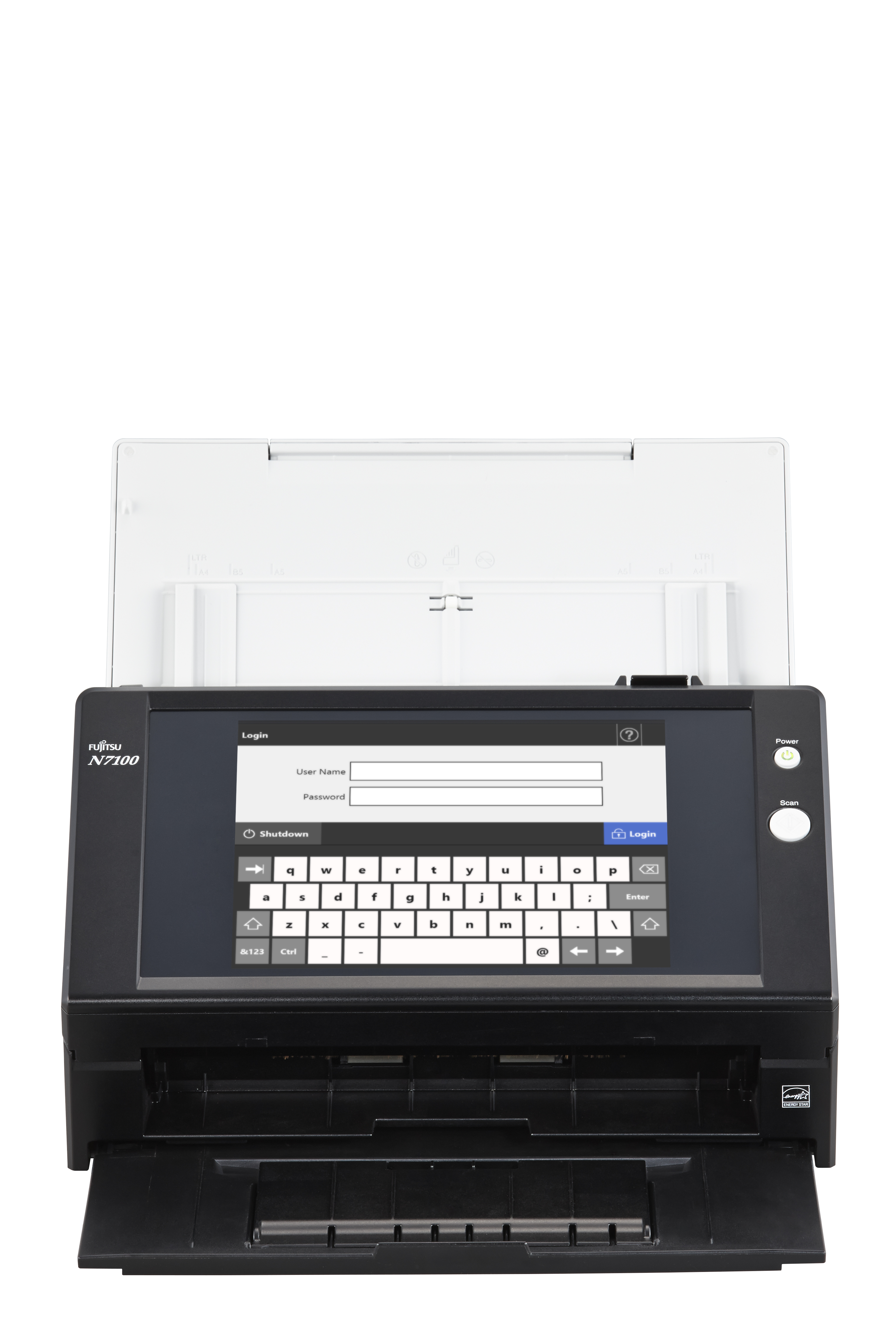 PA03706-B001 N7100, network document scanner, a4, duplex, 25 ppm, adf 50, ethernet Fujitsu  - Вид №2