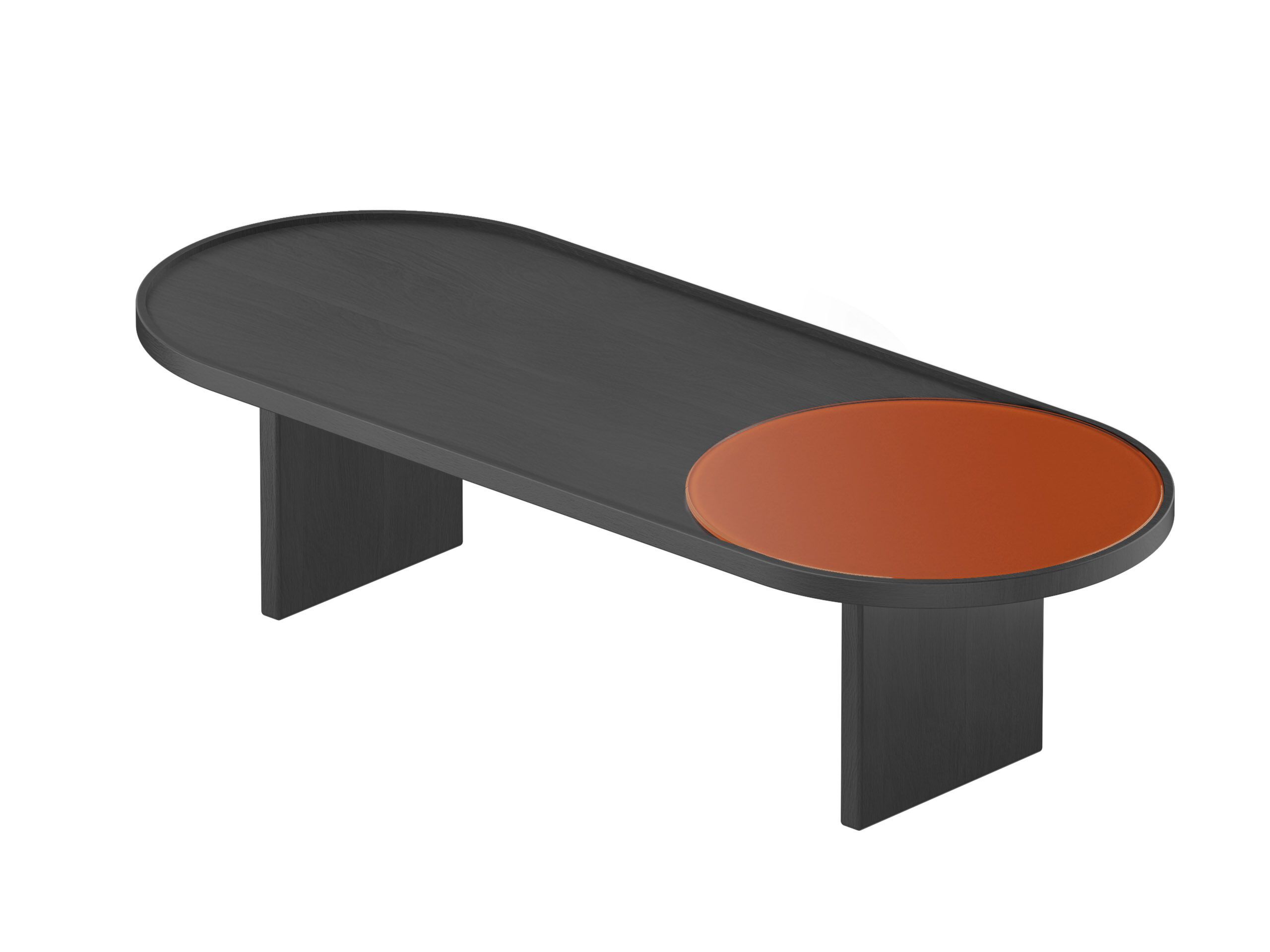 Овальный журнальный столик из дерева и стекла Noah Living Piet ARCH-00144652 - Вид №6