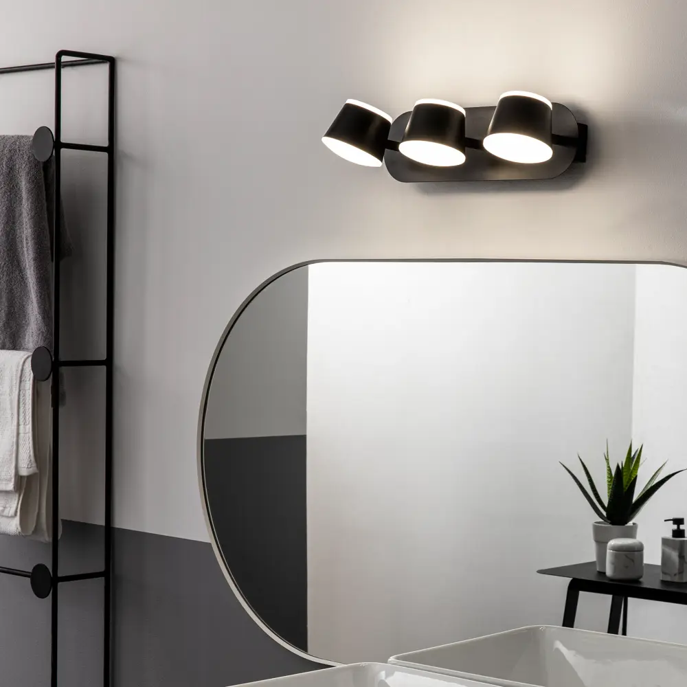 Светильник уличный настенный светодиодный Inspire Nikea 12 Вт IP44 цвет черный накладной 85001294 STLM-2107744 