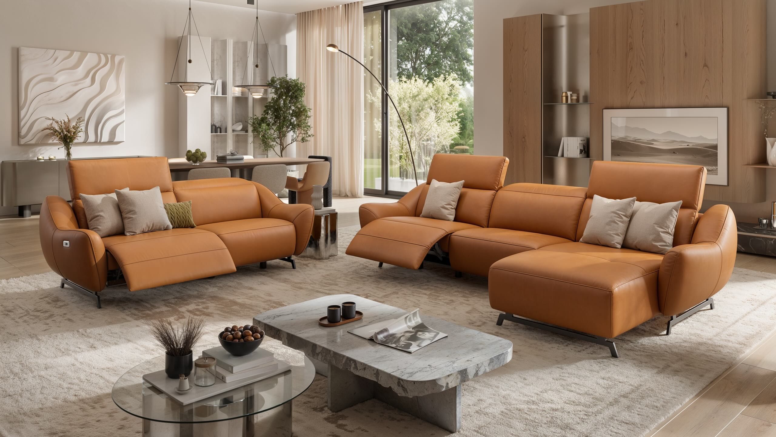 3-местный кожаный диван Sofanella ARCH-00073537 - Вид №3