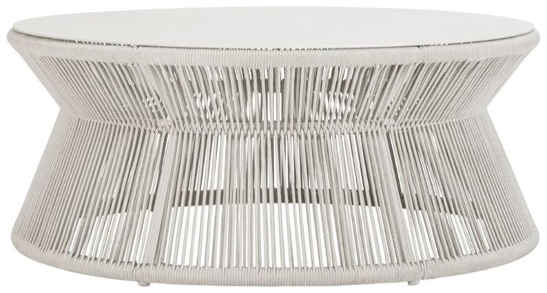 JANUS et Cie Круглый журнальный столик из морского троса и алюминия Knot sun-id-1437273 - Вид №1