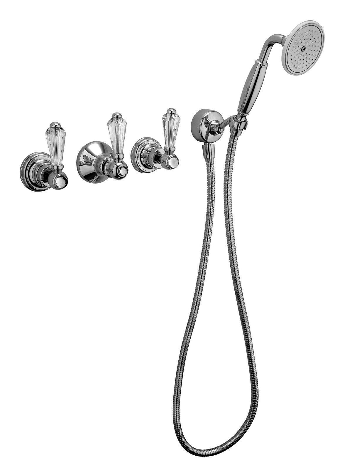 4 отверстия утопленный смеситель для ванны с ручным душем Rubinetterie Frattini Lybra M Style ARCH-00133658 - Вид №3