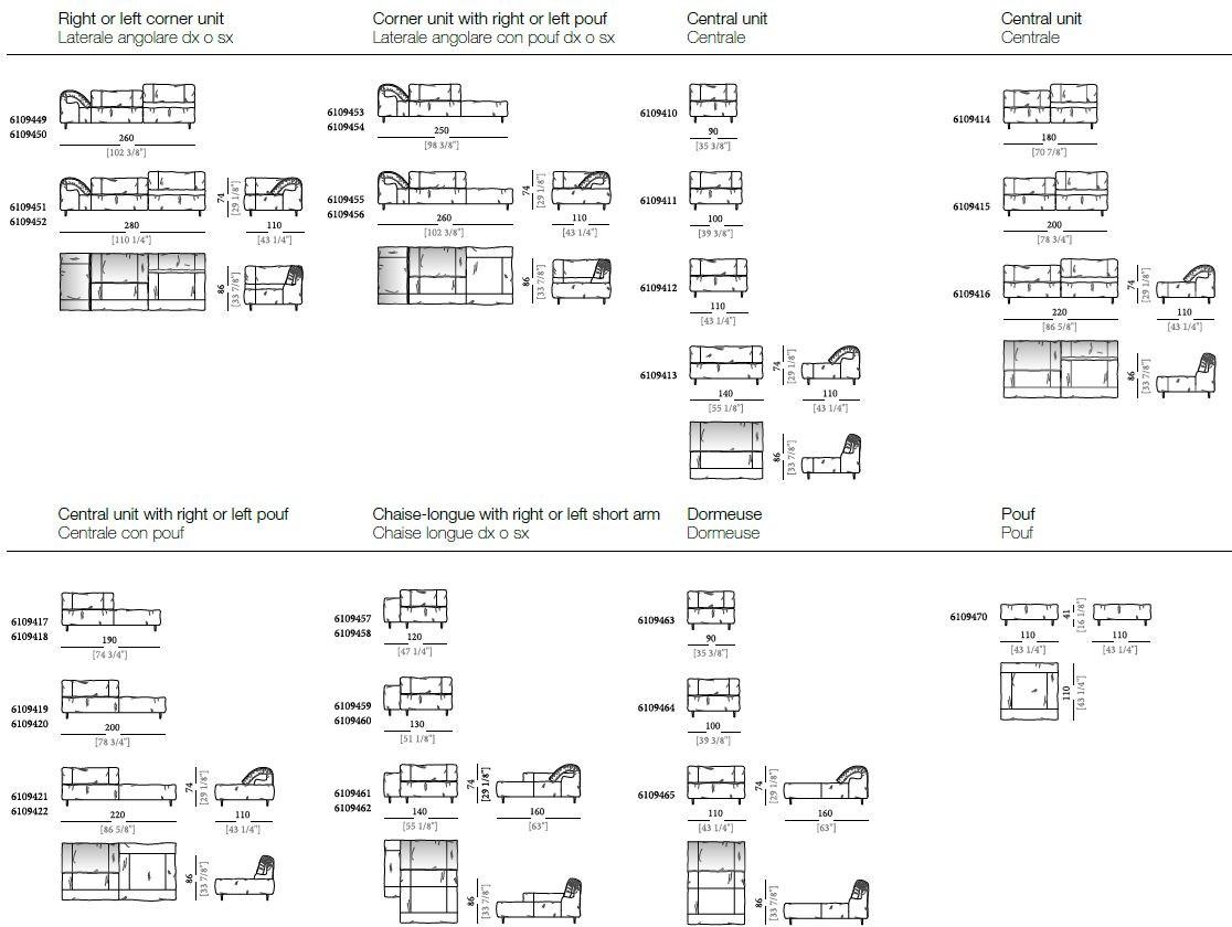 Arketipo 3-х местный тканевый диван с подголовником sun-id-1457122 - Вид №2