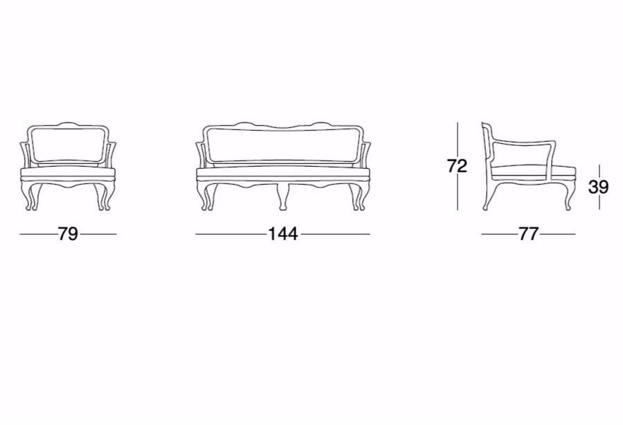 Longhi Кожаное кресло с подлокотниками Loveluxe X 615 - Вид №2