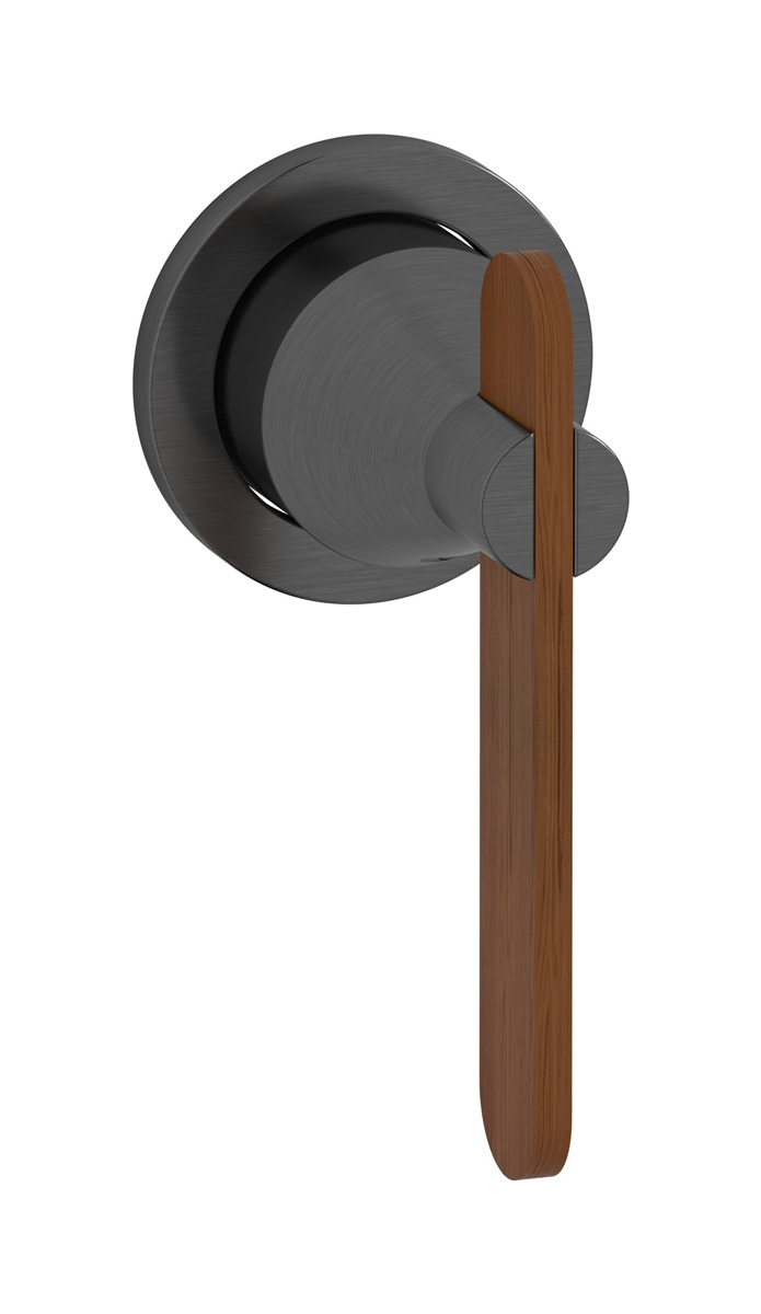 Внешние части встроенного смесителя на 1 потребителя WE ARE IB oh407is Brushed Black Chrome Soho