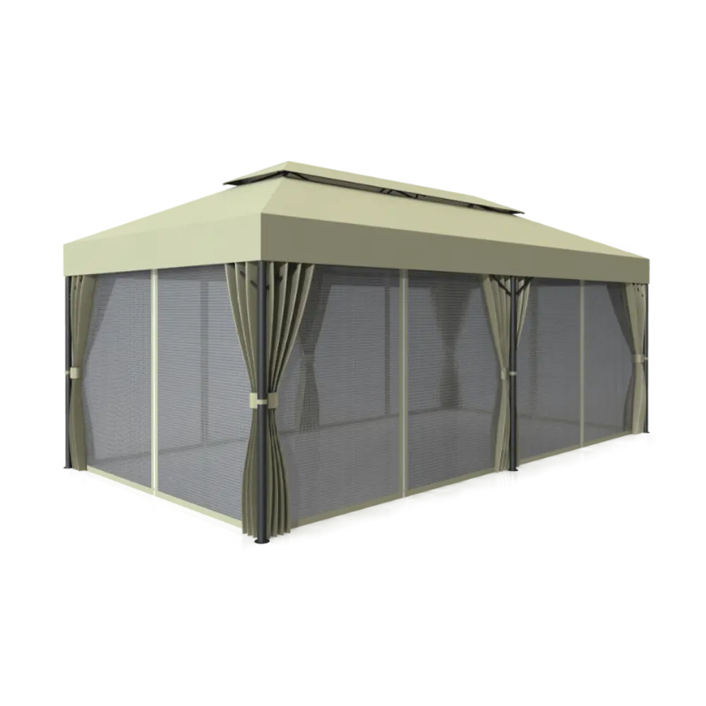 Шатер с антимоскитной сеткой Комфорт 3x6x2.88 м сталь белый 82697257 STLM-2002125 Santreyd