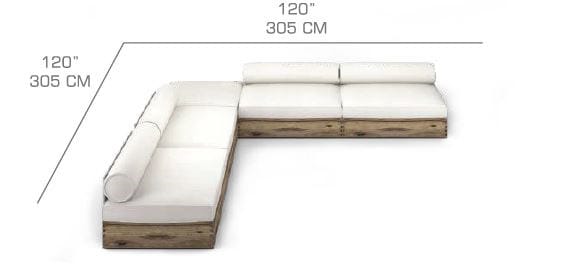 Угловой садовый диван в Sunbrella® MAMAGREEN Aiko ARCH-00072977 - Вид №4