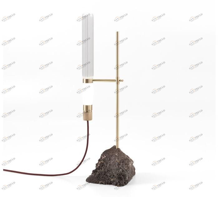 JCP UNIVERSE Настольная светодиодная лампа из вулканического камня и металла sun-id-1469715