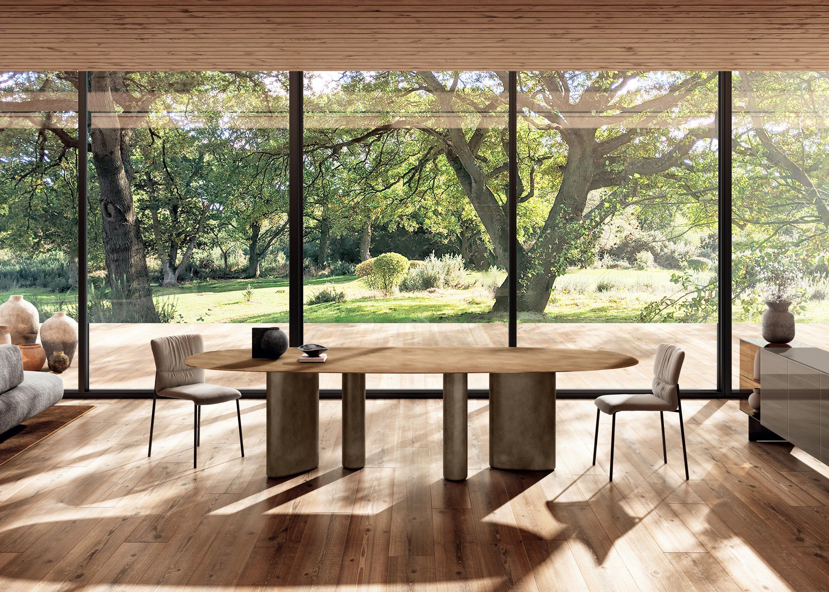 Овальный стол из стали и дерева Lago HOA ARCH-00082894 - Вид №2