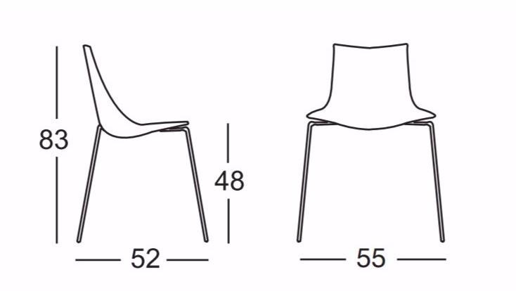 SCAB DESIGN Стул стальной штабелируемый Zebra sun-id-1480985 - Вид №7