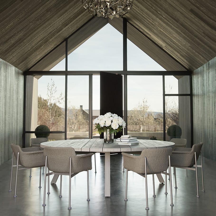 Круглый обеденный стол из тикового дерева JANUS et Cie ARCH-00093391 - Вид №2