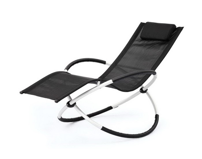 Шезлонг-качалка 150х90 см черный Garden Way LOUIS-A 76015 GARDEN WAY  00-3885119 Черный  - Вид №1